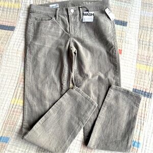 Gap Always Skinny Soft Fine Ribbed Corduroy Grey Streaked Vintage Wash Pants